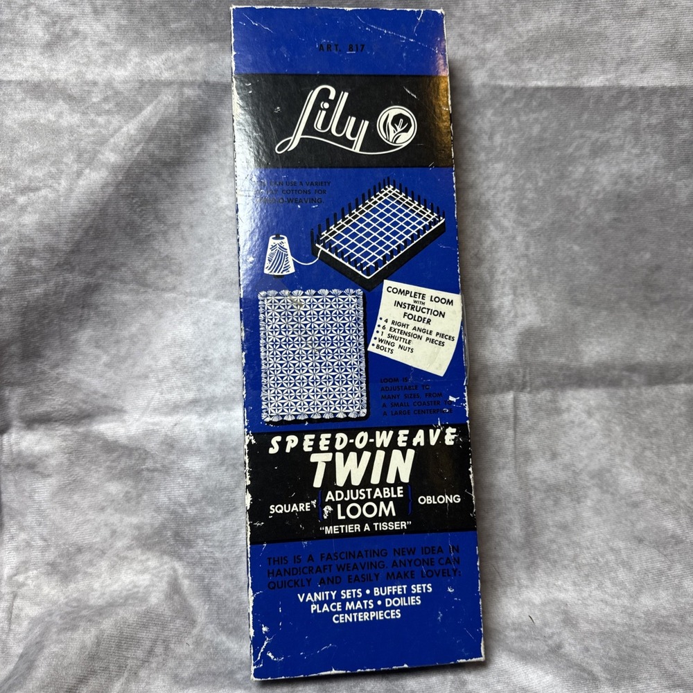 LILY Speed-O-Weave Twin Adjustable Loom Square Oblong ‎ Vintage